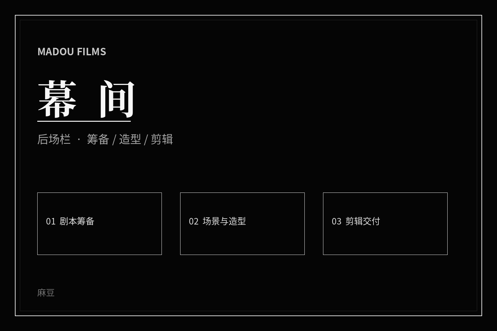 幕后制作主题影像